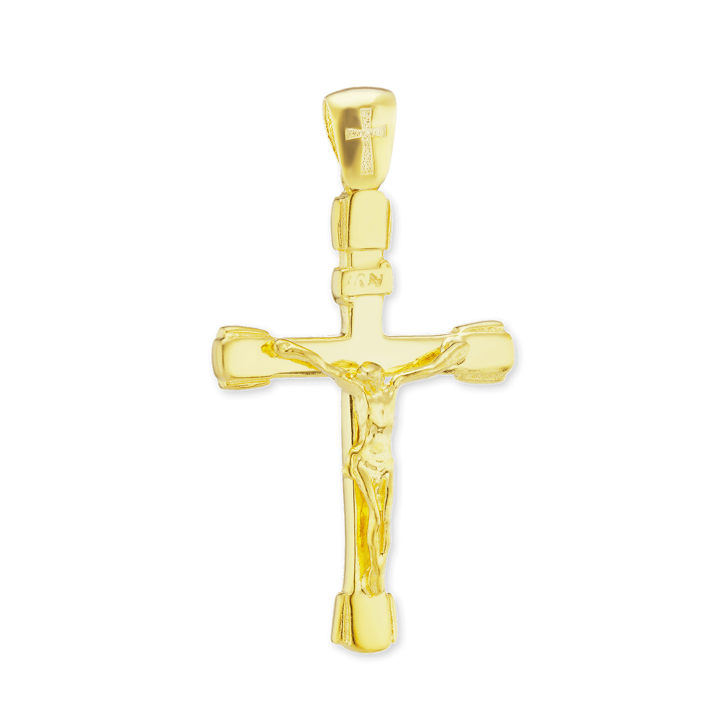 Röhrenförmiger Kruzifix-Anhänger aus Sterlingsilber