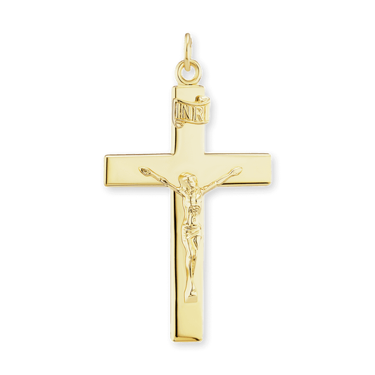 Klassischer Kruzifix-Anhänger aus Sterlingsilber