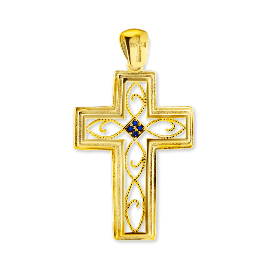 Filigraner Kreuzanhänger aus Sterlingsilber