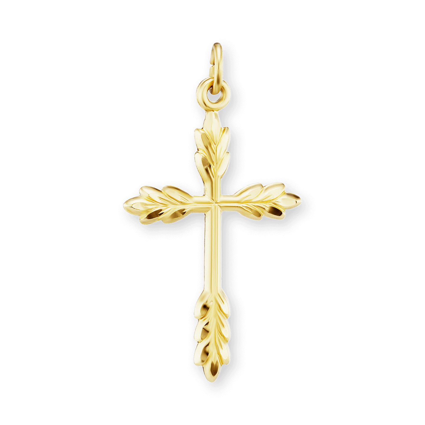 Wheat Cross Pendant in Sterling Silver