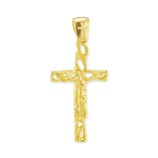 Filigraner Holzkreuz-Anhänger aus Sterlingsilber