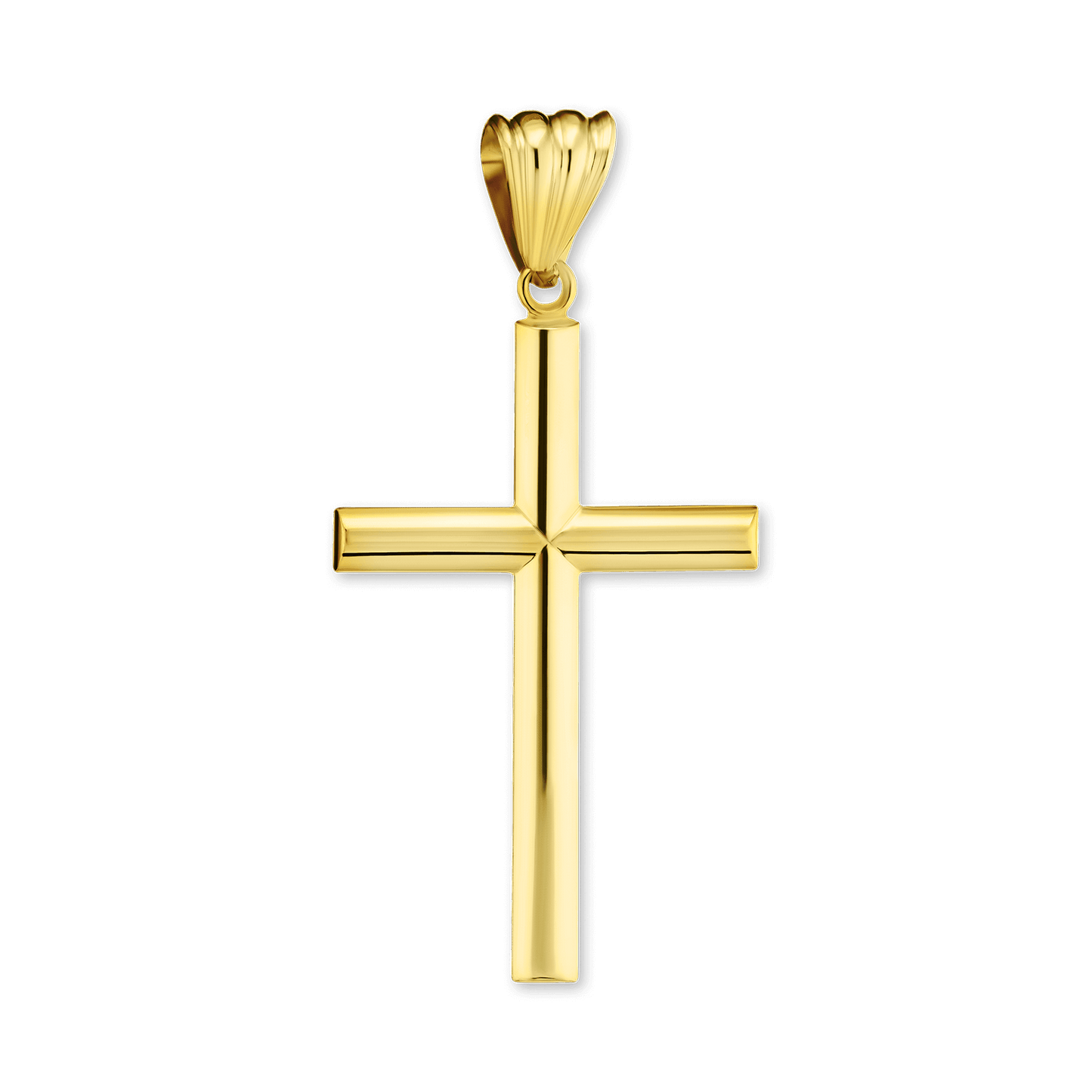 Tubular Cross Pendant in Sterling Silver