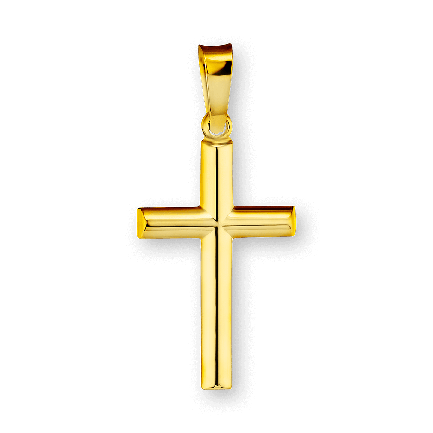 Tubular Cross Pendant in Sterling Silver