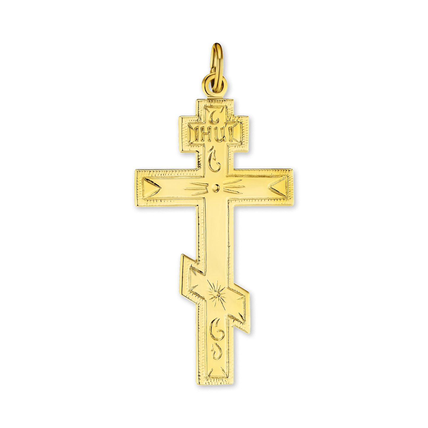 Orthodoxes Kreuz und Kruzifix-Anhänger aus Sterlingsilber