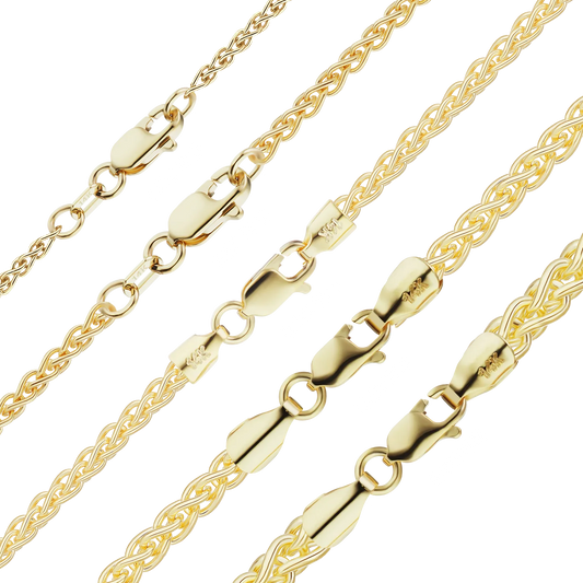 Weizenarmband aus 14-karätigem Gelbgold