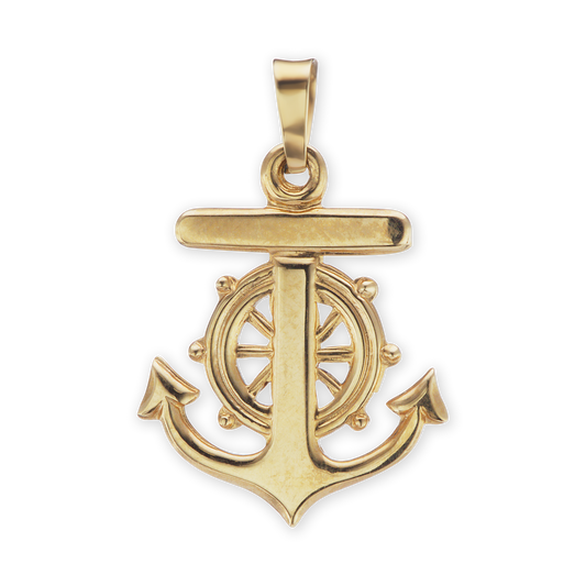 Mariner Anchor Crucifix and Cross Pendant in Sterling Silver