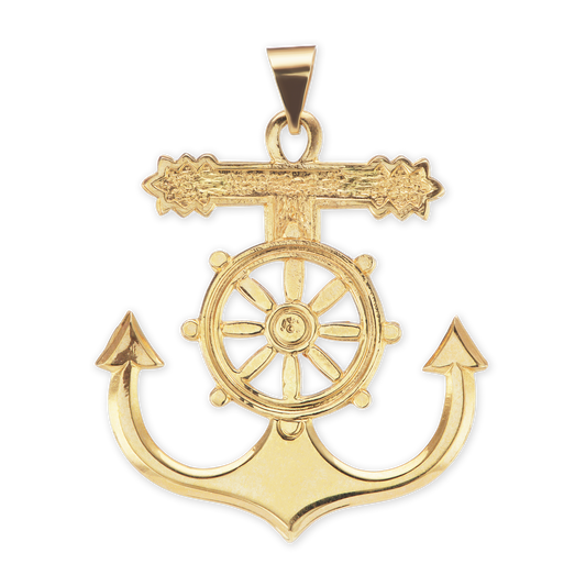 Mariner Anchor Crucifix and Cross Pendant in Sterling Silver