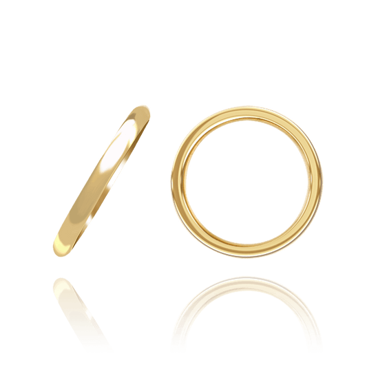 Komfortpassende Eheringe aus 14-karätigem Gelbgold