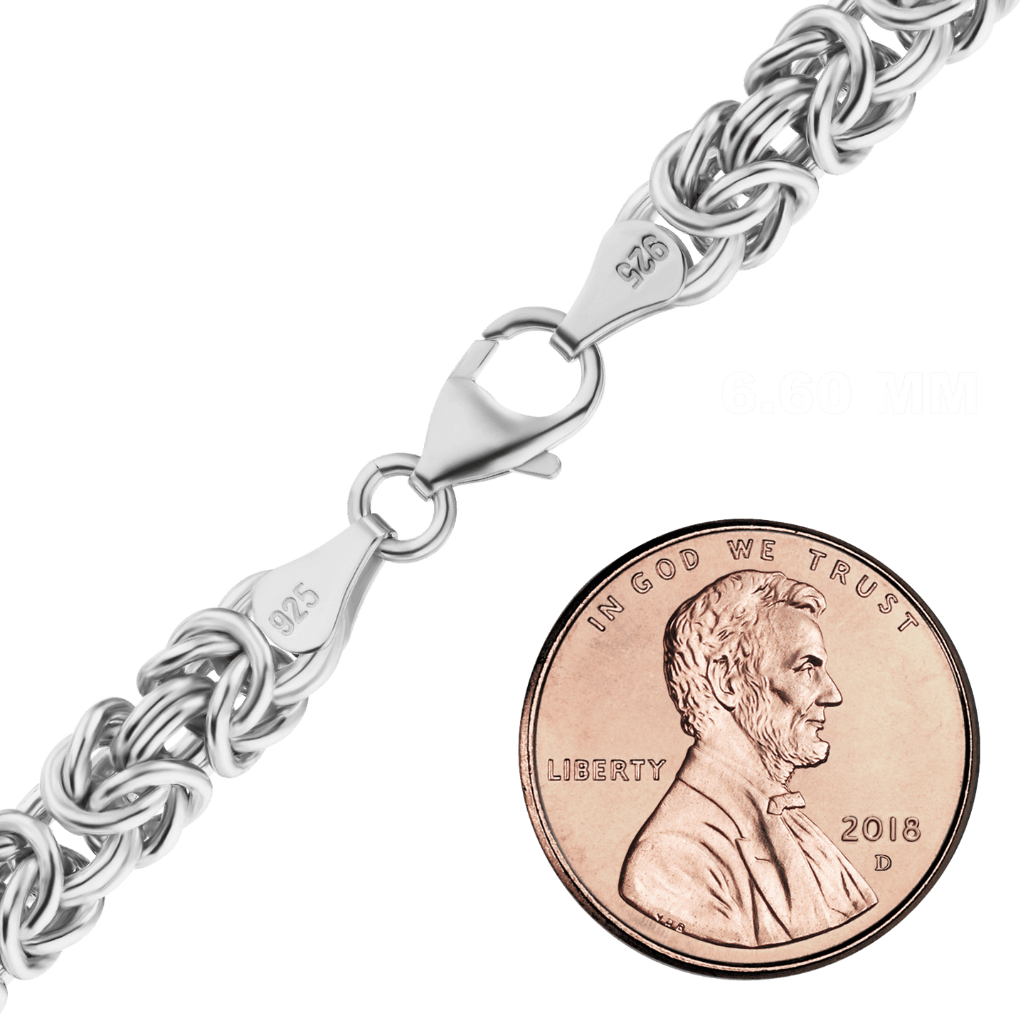 Classic Byzantine Handmade Necklace in Sterling Silver