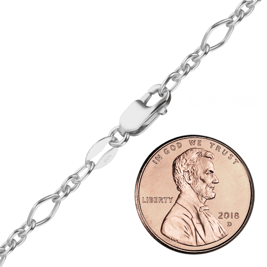 Elegante Kabelkette aus Sterlingsilber