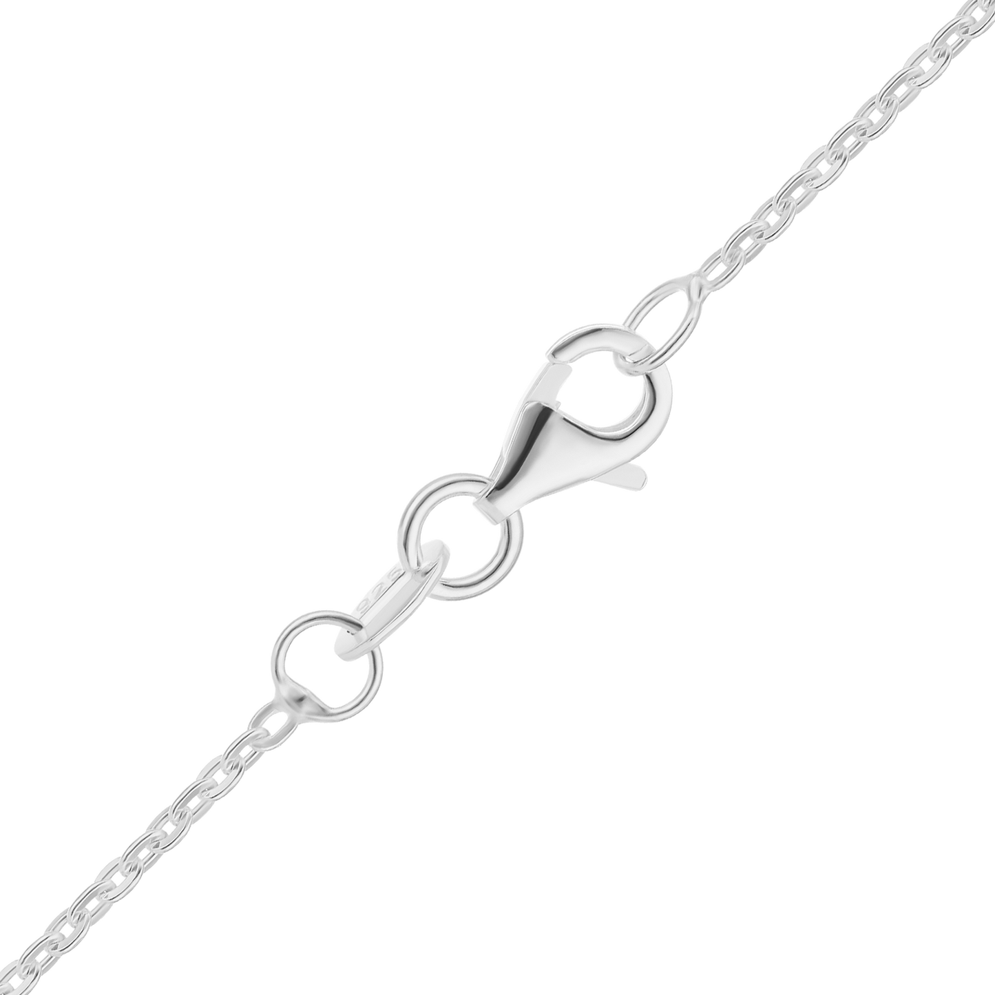 Light Flat Cable Necklace in Sterling Silver