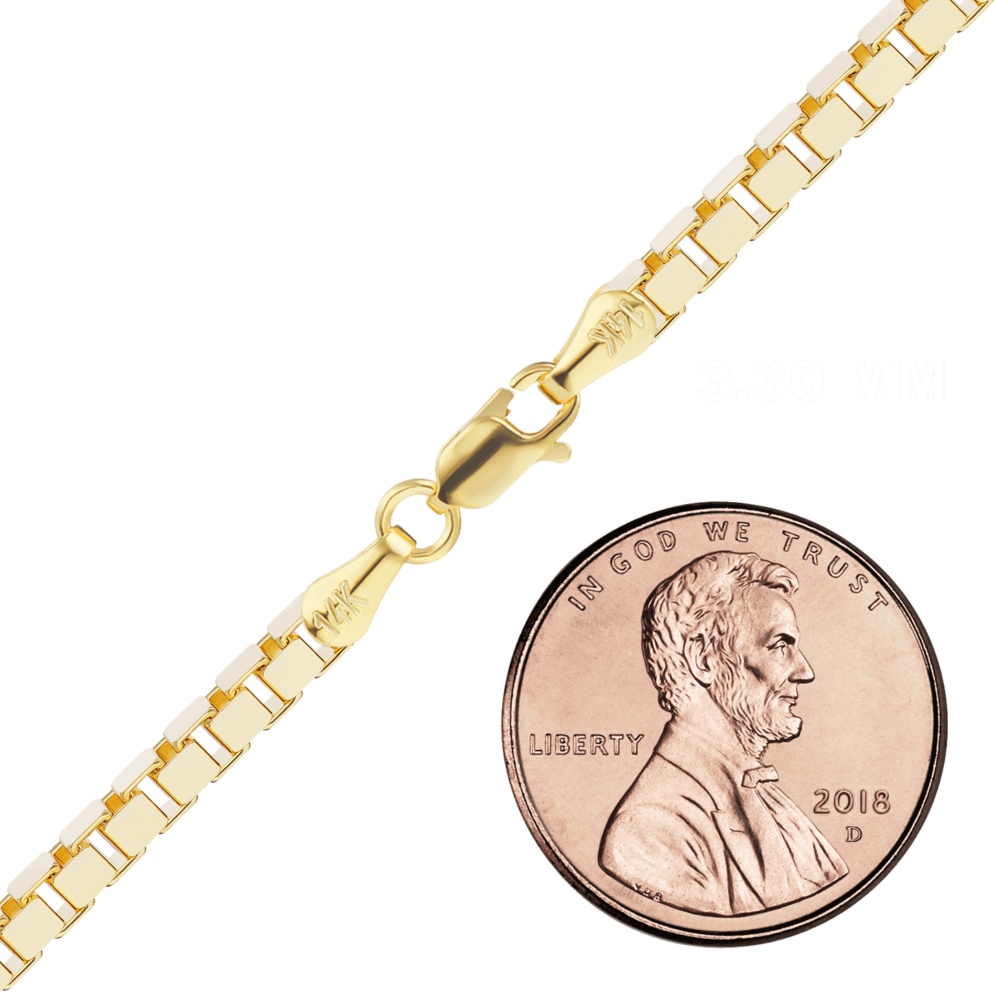 Venetian Box Necklace 14K Yellow Gold