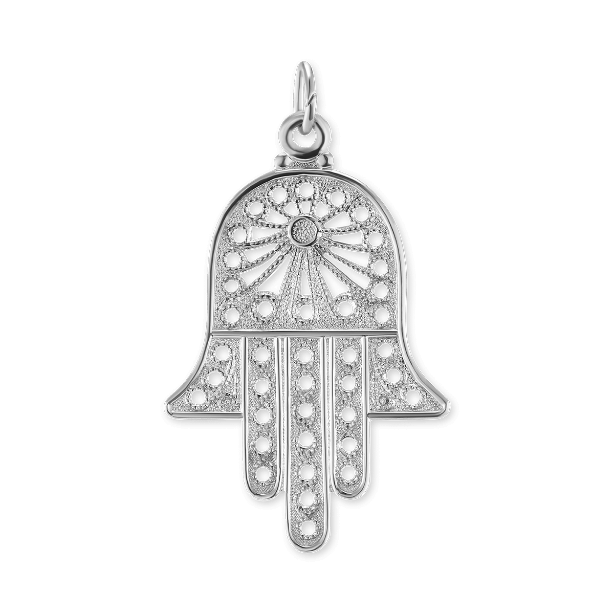 Hamsa-Filigrananhänger aus 14-karätigem Gelbgold