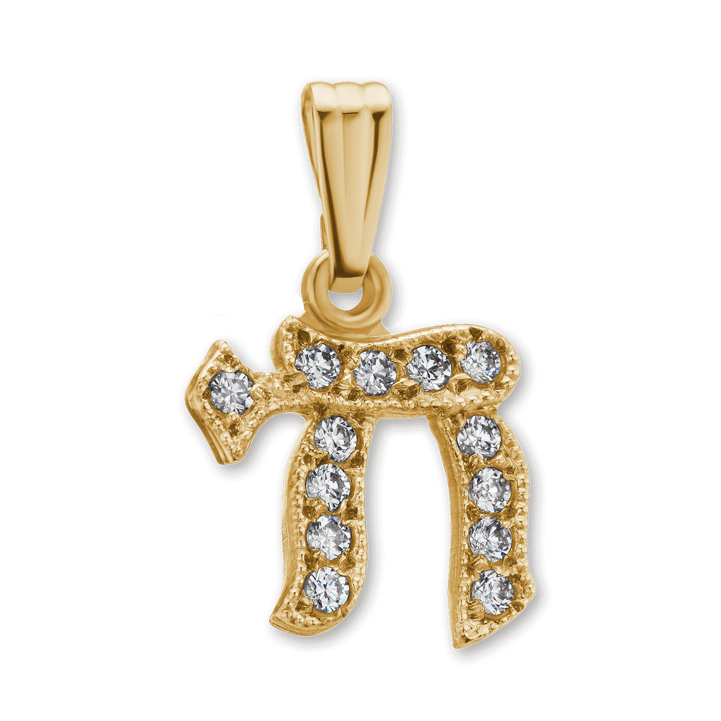 Chai-Anhänger mit Zirkonia in Sterlingsilber