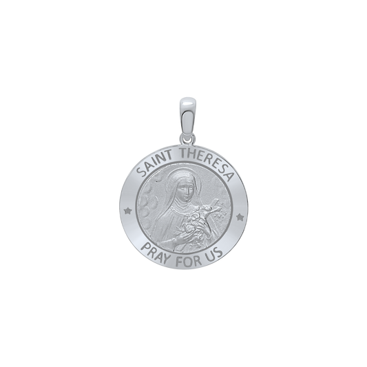 Medaillon der Heiligen Teresa von Lisieux aus Sterlingsilber - Santa Teresita