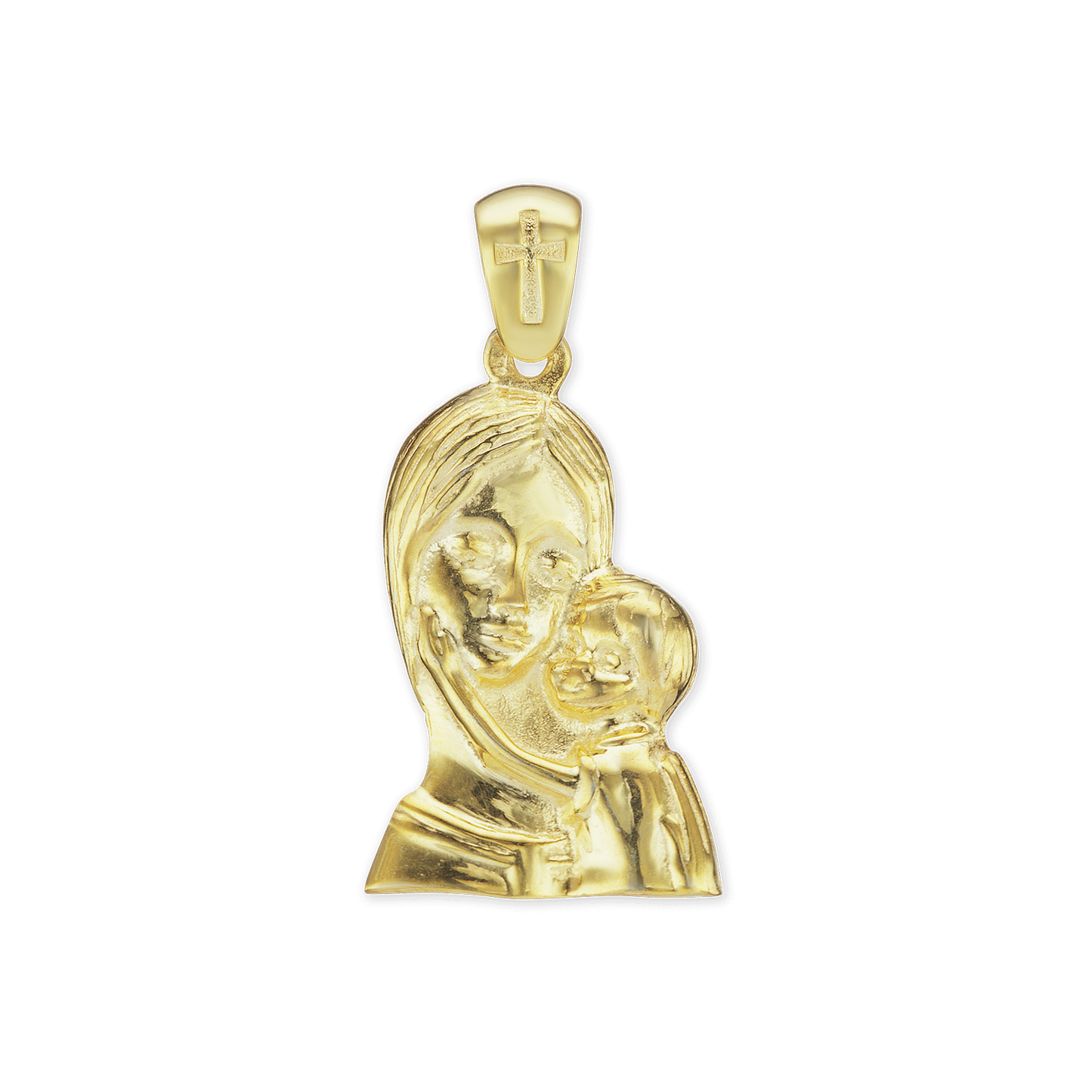 Madonna and Child Pendant and Medallions in Sterling Silver