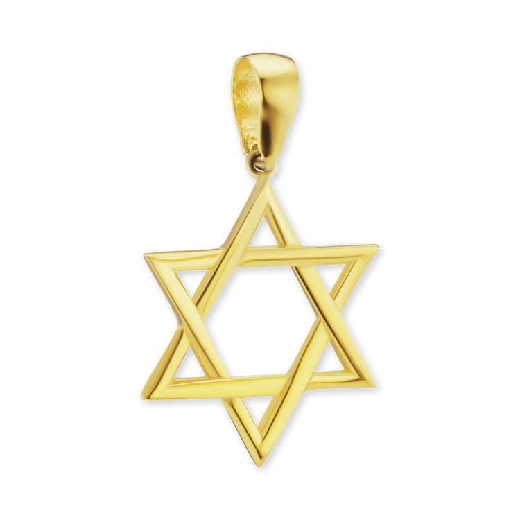 Gold Star of David Pendants