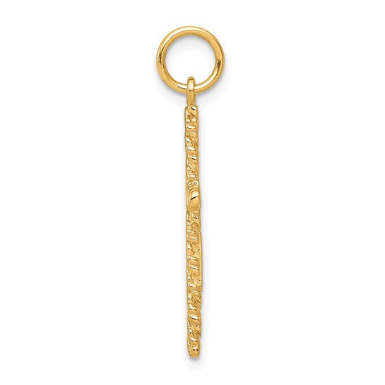 Kreuzanhänger aus 10-karätigem Goldnugget