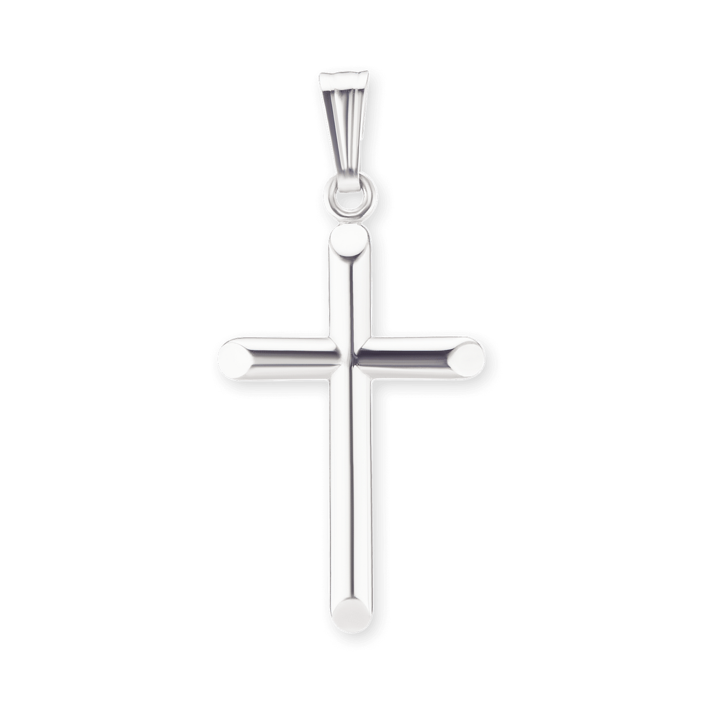 Klassischer, gewölbter Kreuzanhänger aus 14-karätigem Gelbgold – Christlicher Schmuck