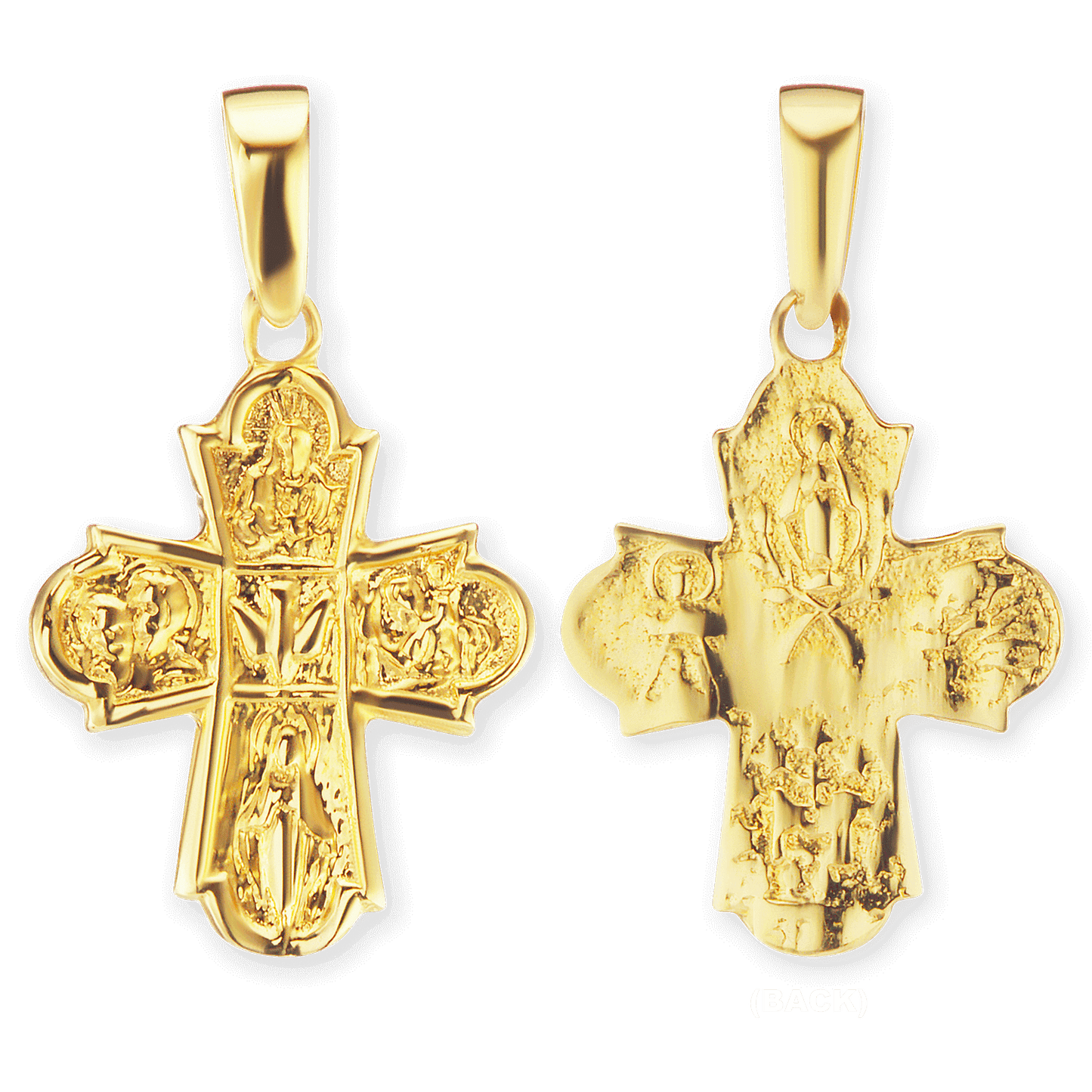 Byzantinisches Kreuz-Anhänger aus 14-karätigem Gelbgold