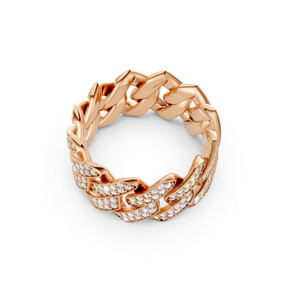 2-Row Iced-out Cuban Ring