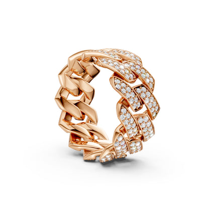 2-Row Iced-out Cuban Ring