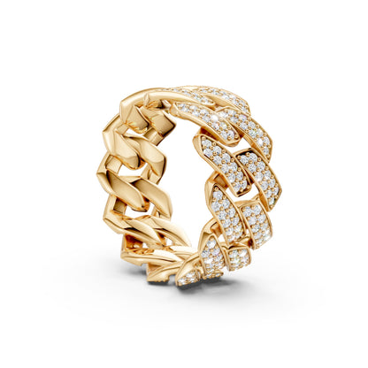 2-Row Iced-out Cuban Ring