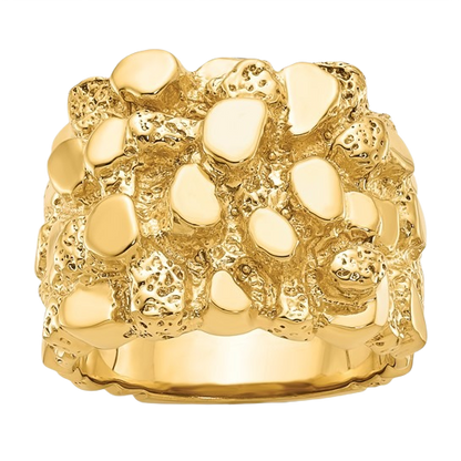 10K/14K Goldnugget-Ring – Schwer