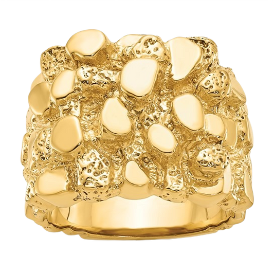 10K/14K Goldnugget-Ring – Schwer