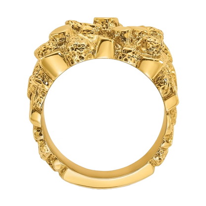 10K/14K Goldnugget-Ring – Schwer