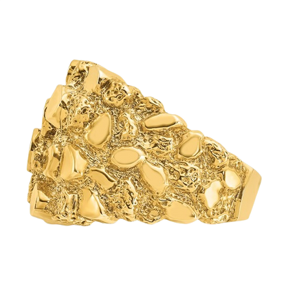 10K/14K Goldnugget-Ring – Schwer