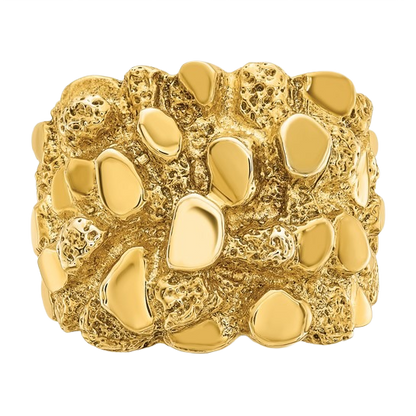 10K/14K Goldnugget-Ring – Schwer