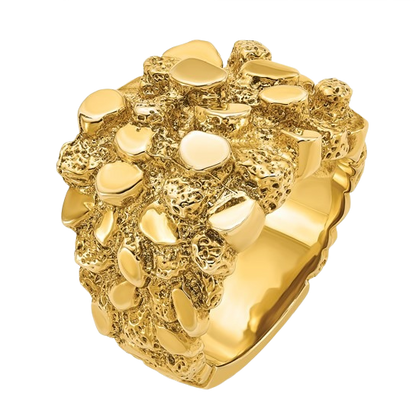 10K/14K Goldnugget-Ring – Schwer