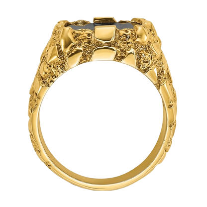 10K/14K Gold Onyx Nugget Ring