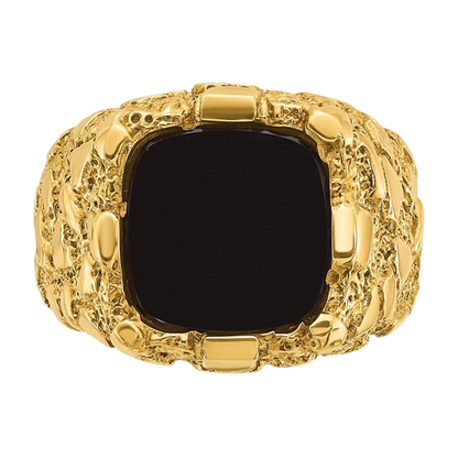 10K/14K Gold Onyx Nugget Ring