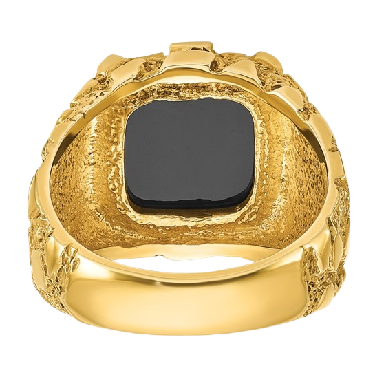10K/14K Gold Onyx Nugget Ring