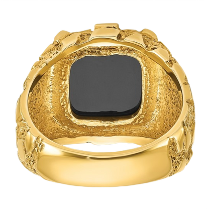 10K/14K Gold Onyx Nugget Ring