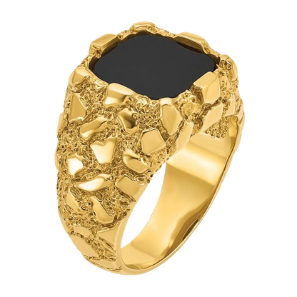 10K/14K Gold Onyx Nugget Ring