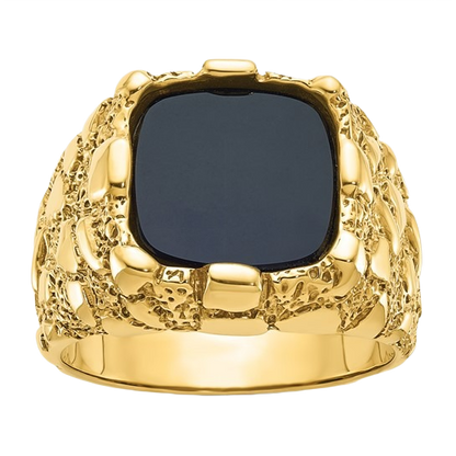 10K/14K Gold Onyx Nugget Ring