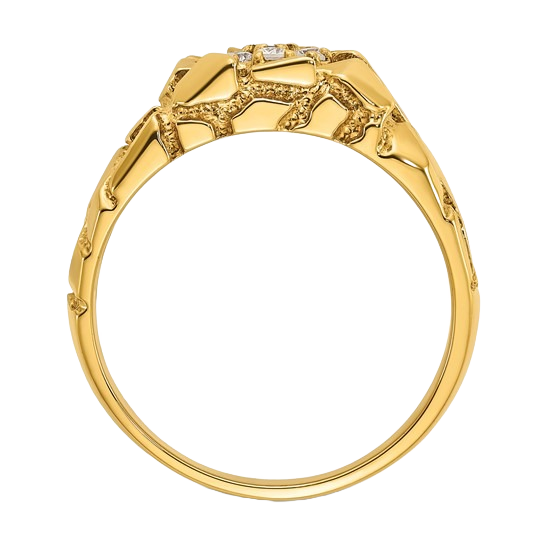 Ring aus 10K/14K Gold mit natürlichem Diamant-Nugget-Cluster – 0,25 Karat