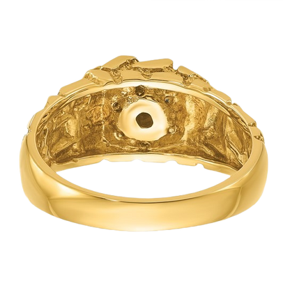 Ring aus 10K/14K Gold mit natürlichem Diamant-Nugget-Cluster – 0,25 Karat