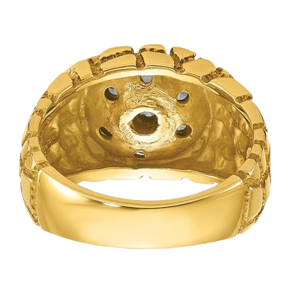 Ring aus 10K/14K Gold mit natürlichem Diamantcluster (1 Karat)