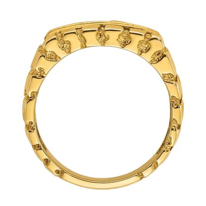 Ring aus 14-karätigem Gold mit natürlichem Diamantnugget – 0,33 Karat