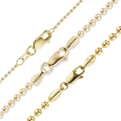 Rundes Perlenarmband aus 18-karätigem Gelbgold