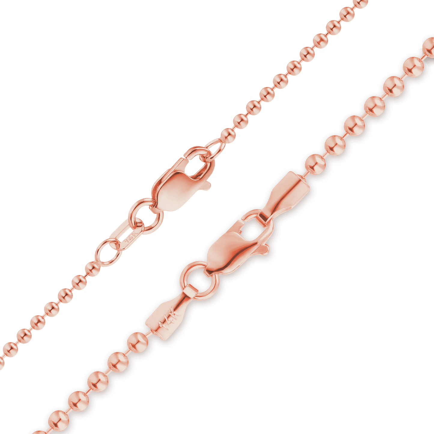 Rundes Perlenarmband aus 14-karätigem Roségold