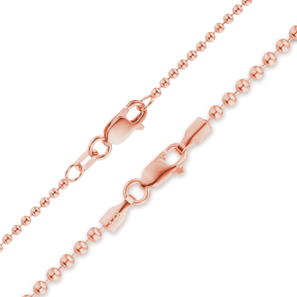 Rundes Perlenarmband aus 14-karätigem Roségold