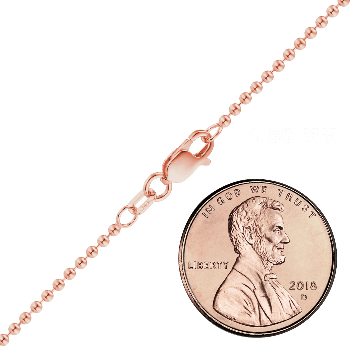 Perlenarmband aus 14-karätigem Roségold