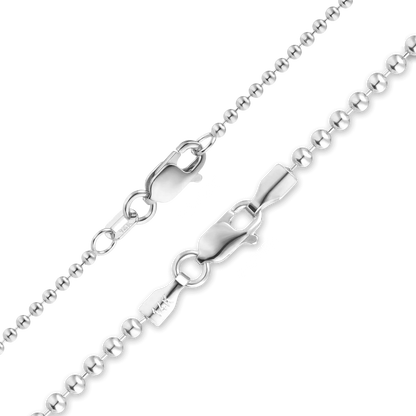 Rundes Perlenarmband aus 14-karätigem Weißgold