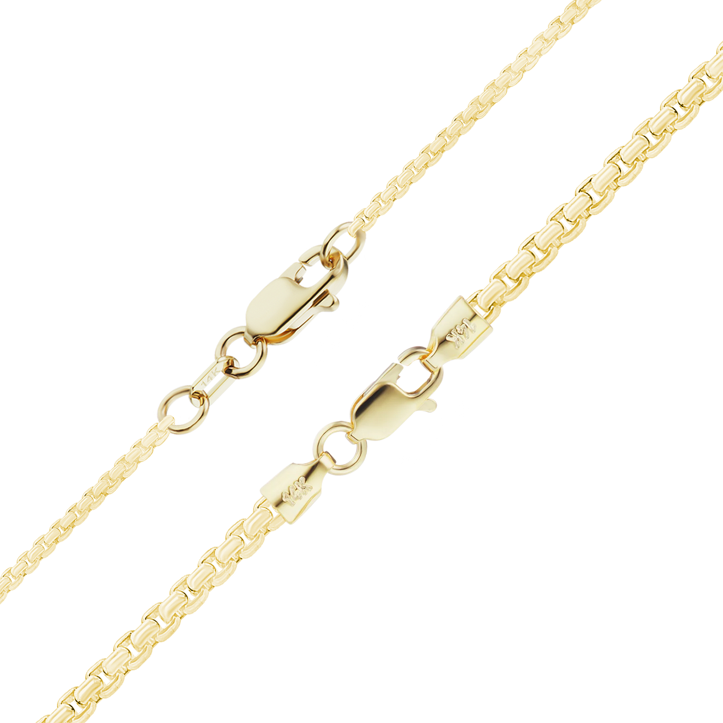 Rundes Box-Armband aus 14-karätigem Gelbgold