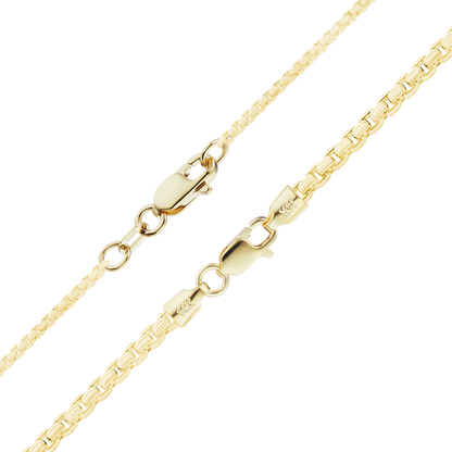 Rundes Box-Armband aus 14-karätigem Gelbgold